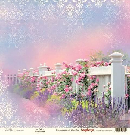 Papier do scrapbookingu jednostronny 30,5 x 30,5 cm IN BLOOM 12 szt. ScrapBerry`s